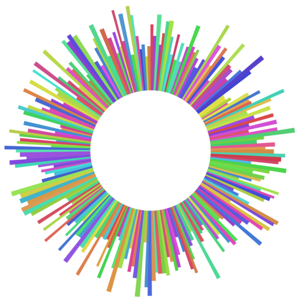 Soyut renkli daire teknolojisi dijital çerçeve.