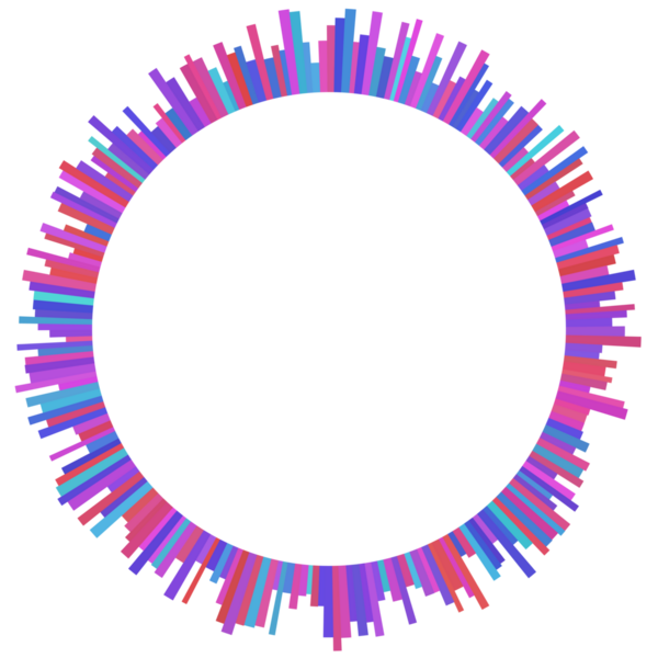 Soyut renkli daire teknolojisi dijital çerçeve.