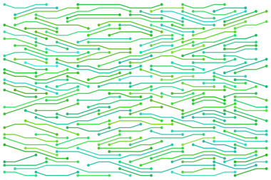Yeşil devre teknoloji illüstrasyon arka planı.