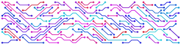 Renkli devre teknolojisi resimleme arkaplanı.