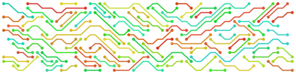 Renkli devre teknolojisi resimleme arkaplanı.