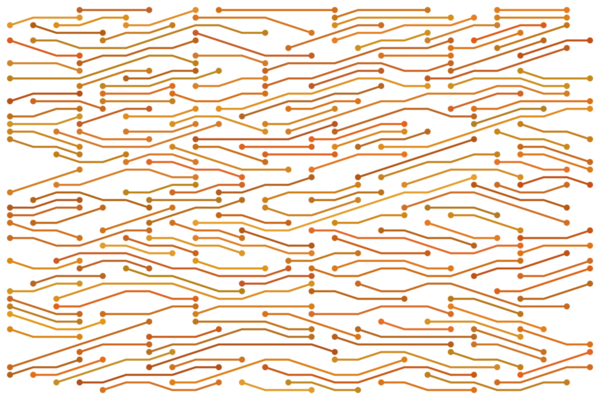 Turuncu devre teknolojisi resimleme arkaplanı.