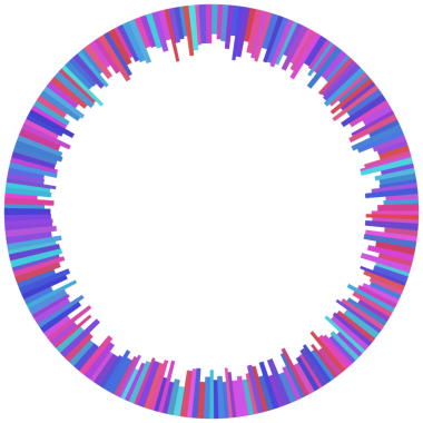 Çember çerçevesinin soyut renkli teknolojisi.