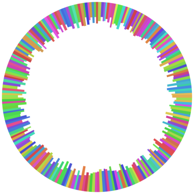 Çember çerçevesinin soyut renkli teknolojisi.