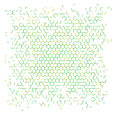 Yeşil soyut altıgen ızgara arkaplanı.