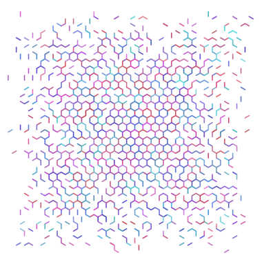 Renkli soyut altıgen ızgara arkaplanı.