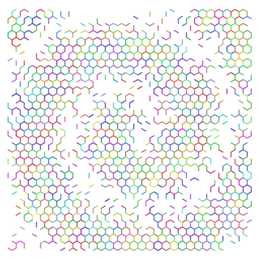 Renkli soyut altıgen ızgara arkaplanı.