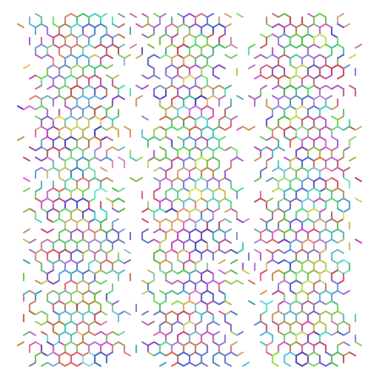 Renkli soyut altıgen ızgara arkaplanı.