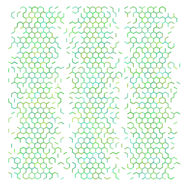 Yeşil soyut altıgen ızgara arkaplanı.