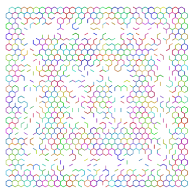 Renkli soyut altıgen ızgara arkaplanı.