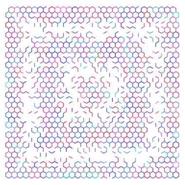 Renkli soyut altıgen ızgara arkaplanı.