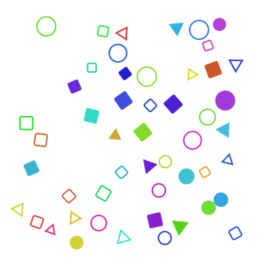 Geometrik şekilleri karıştır, rastgele desen arkaplanı.