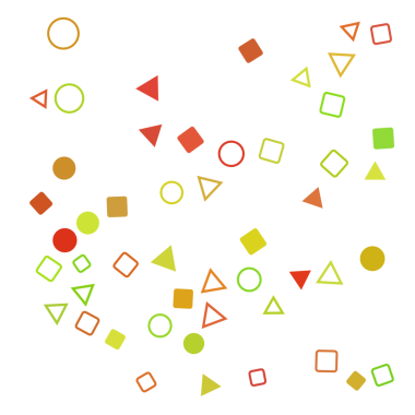 Geometrik şekilleri karıştır, rastgele desen arkaplanı.
