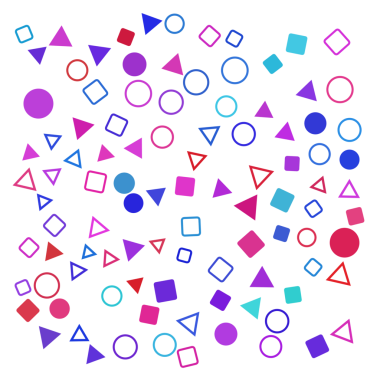Geometrik şekilleri karıştır, rastgele desen arkaplanı.