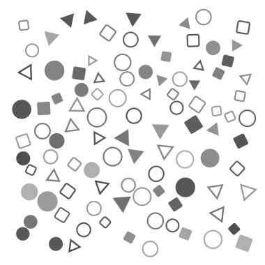 Geometrik şekilleri karıştır, rastgele desen arkaplanı.