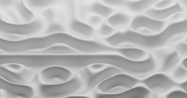 Beyaz kumaş dalgalanma dokusu arka planı. 3d oluşturma.