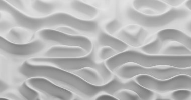 Beyaz kumaş dalgalanma dokusu arka planı. 3d oluşturma.
