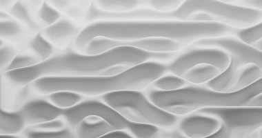 Beyaz kumaş dalgalanma dokusu arka planı. 3d oluşturma.