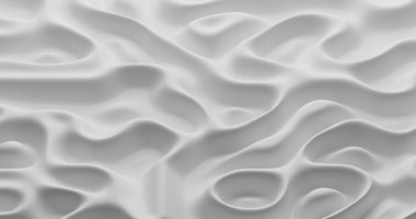 Beyaz kumaş dalgalanma dokusu arka planı. 3d oluşturma.