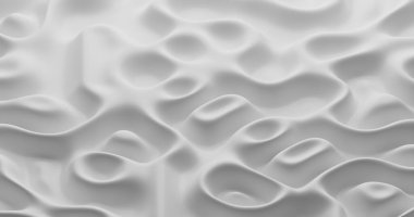 Beyaz kumaş dalgalanma dokusu arka planı. 3d oluşturma.