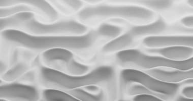Beyaz kumaş dalgalanma dokusu arka planı. 3d oluşturma.