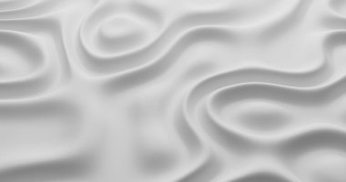 Beyaz bez dalga arkaplanı. 3d oluşturma.