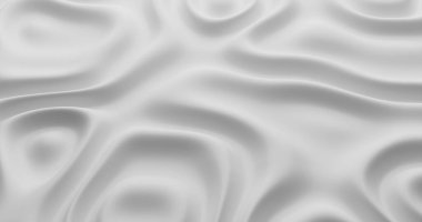 Beyaz bez dalga arkaplanı. 3d oluşturma.
