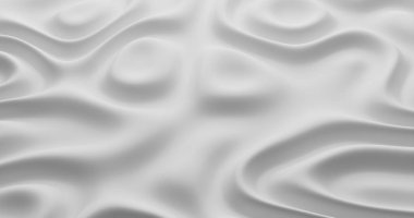 Beyaz bez dalga arkaplanı. 3d oluşturma.