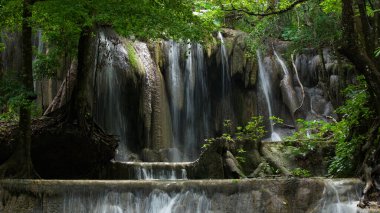 Mata Jitu Waterfall, Moyo Island, Sumbawa - Tourist attraction in West Nusa Tenggara, Indonesia clipart