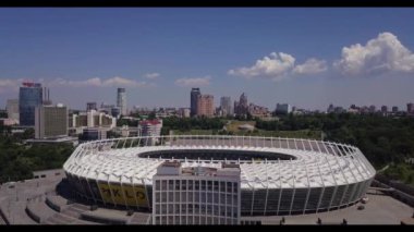 Ukrayna 'nın başkenti Kyiv' deki Olimpiyat Stadyumunun insansız hava aracı görüntüsü
