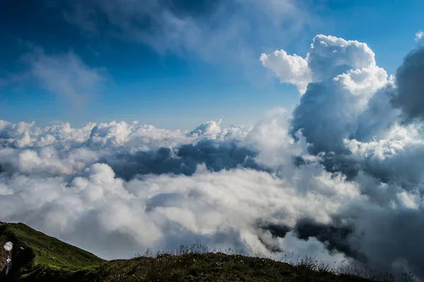 View Mountain Range Clouds Mountains — Stock Photo, Image