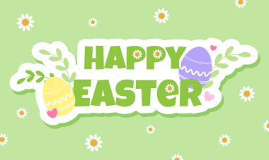 Paskalyanız kutlu olsun. Vektör illüstrasyonu