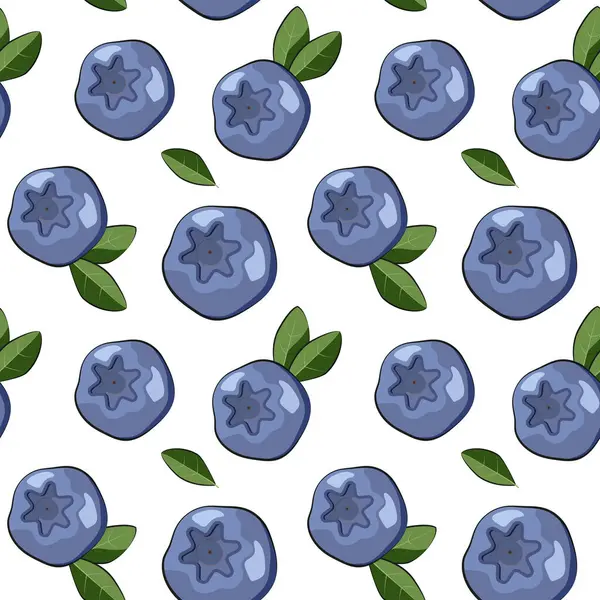 Kumaş, duvar kağıdı, ambalaj kağıdı vs. için beyaz arka planda yaban mersinli pürüzsüz desen.