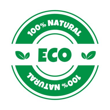 Eko, bio, organik ve doğal ürünler etiketi, etiketi, rozeti ve logosu