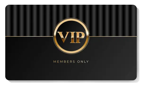 Siyah elementli birinci sınıf VIP kartı. Vektör