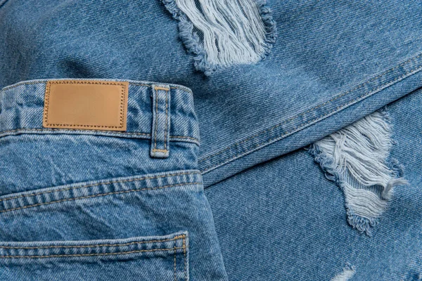 Calça Jeans Calça Jeans Jeans Tecido Textura Jeans — Fotografia de Stock