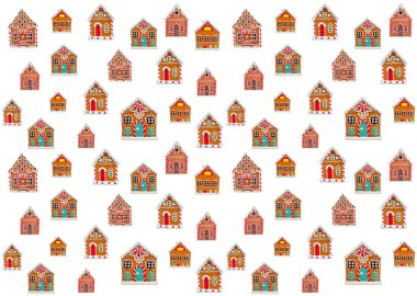 Noel desenli zencefilli kurabiye ev dekorasyonu seti