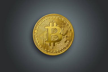 Koyu arkaplanda gerçek bitcoin