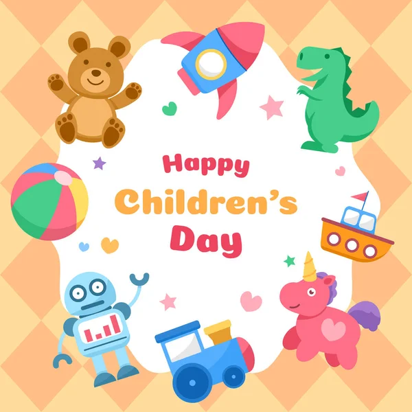 Celebrating Childerns Day Greetings Card Design Royalty Free Stock Illustrations