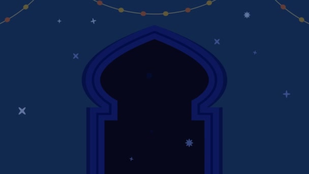Muslimský Pár Vítající Svatý Měsíc Islámu — Stock video