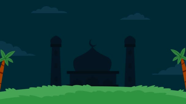 Muslimske Dreng Deling Sæk Ris Nogle Penge Til Donation – Stock-video