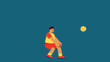 Voleybol oyuncusu top saldırısı alıyor.