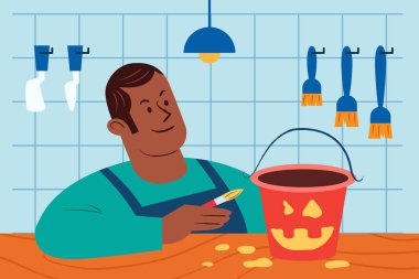 Partide şeker toplamak için sepet hazırlanıyor..