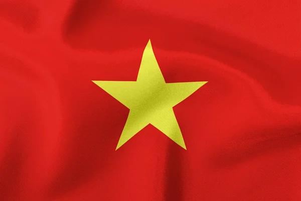 Flagge Des Staates Vietnam Aus Nächster Nähe — Stockfoto