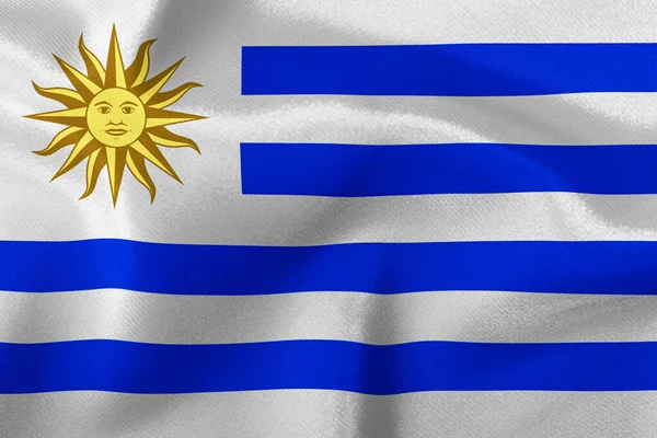 Flagg Delstaten Uruguay Nærbilde – stockfoto