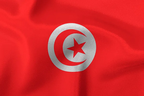 Drapeau Etat Tunisien Close — Photo