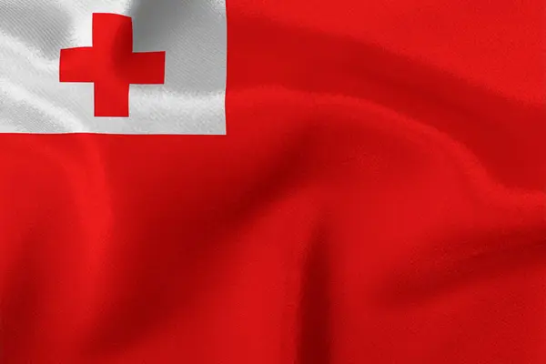 Vlajka Státu Tonga Close — Stock fotografie