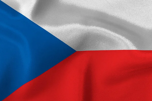 Прапор Держави Чехія Крупним Планом — стокове фото