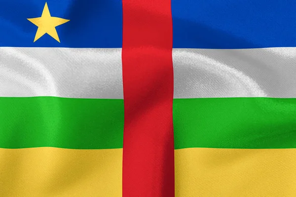 Vlajka Středoafrické Republiky Close — Stock fotografie