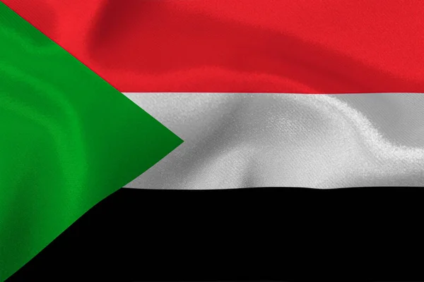 スーダン国旗閉鎖 — ストック写真